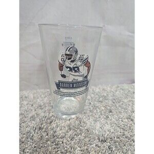 Darren Woodson Dallas Cowboys Miller Lite 20th Anniversary Drinking Glass 1992